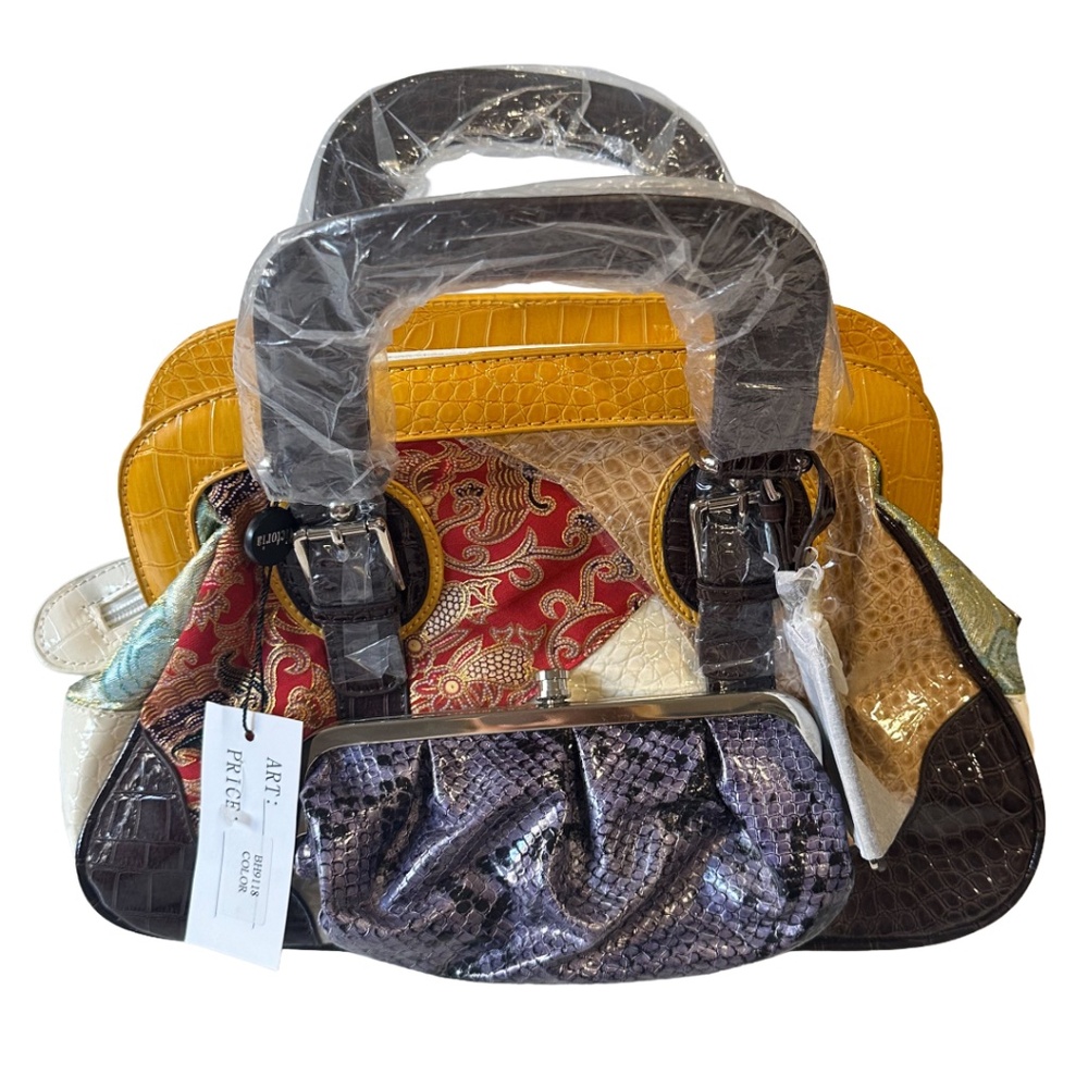 Victoria Collection Patchwork Handbag - Picture 1 of 8